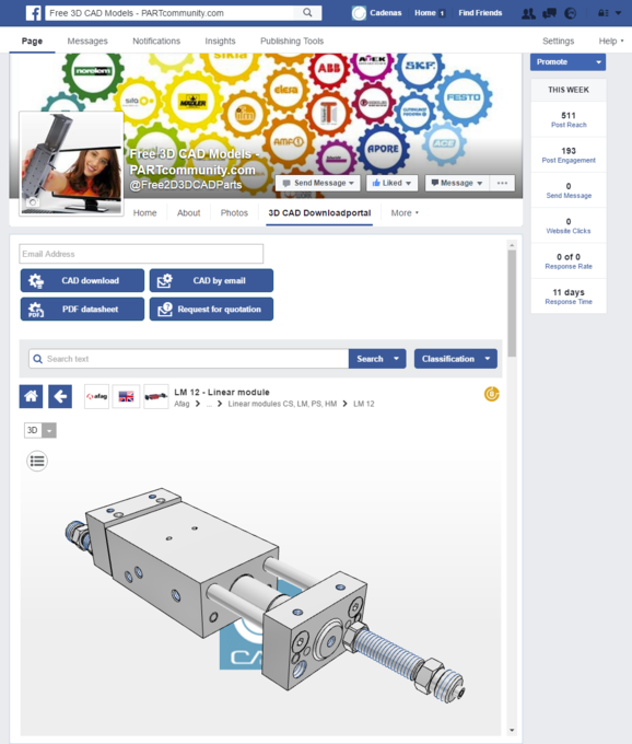 More than 20,000 fans of the 3D CAD model download portal PARTcommunity speak for themselves