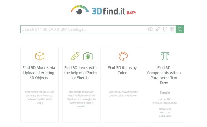 search functions of 3Dfind.it