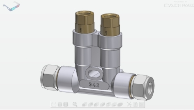 3D CAD Modell von SKF Lubrication - Schmierstoffverteiler