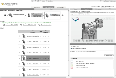 3D CAD Downloadportal von Walther Flender