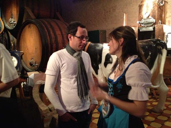 Thiago and Ute talking shop during the evening reception at the Riegele Wirtshaus.