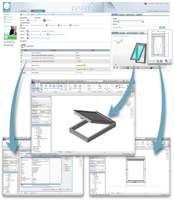 Interface from PARTcommunity to Autodesk Revit