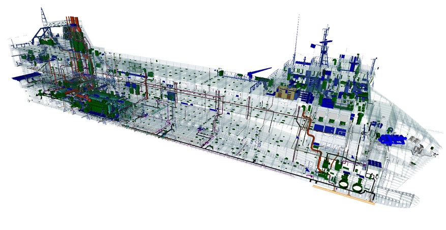 3D CAD Modell des ConRo-Schiffs